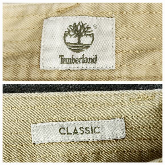 Timberland Cargo Short sz 32 Men Classic Fit Beige 9" 100% Cotton Hiking Camping - Picture 3 of 11